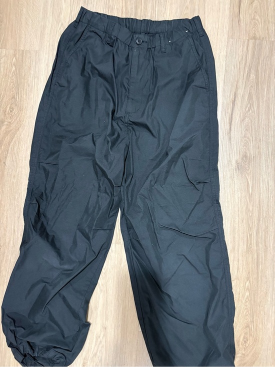 Pants - Women's Black Casual Elastic-Waist Cargo Pants